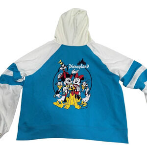 Disneyland Hoodie Jacket XL Blue White Mickey & Friends Castle Disney Parks